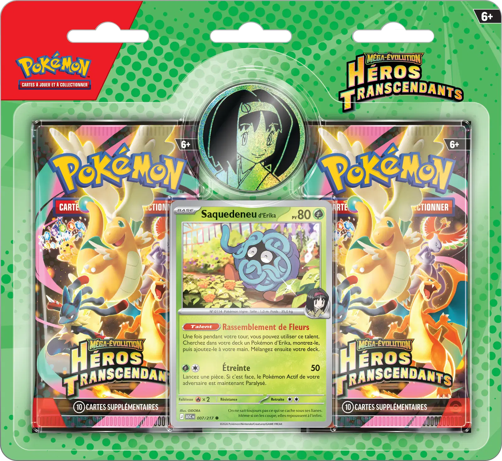Pack 2 boosters Collection Méga-Évolution : Héros Transcendants : 1/2